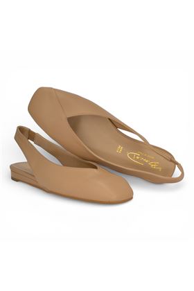 Slingback Bianca D in pelle colore sabbia. BIANCA D | 212-CAMEL